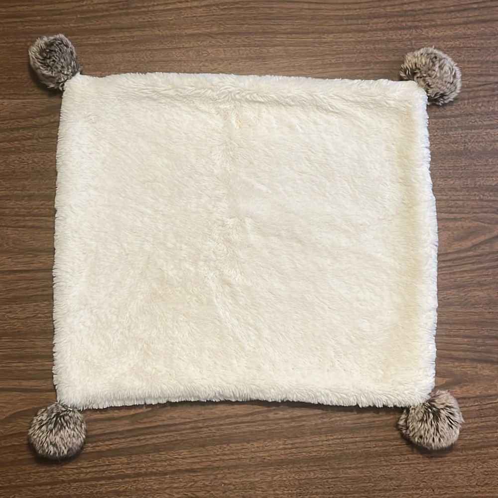 Pier 1 White Faux Fur Pillow Cover